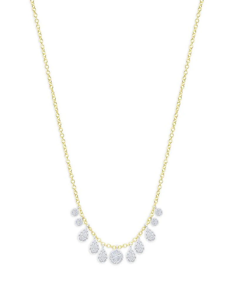 14K Yellow Gold Diamond Charms Necklace, 0.22 tcw