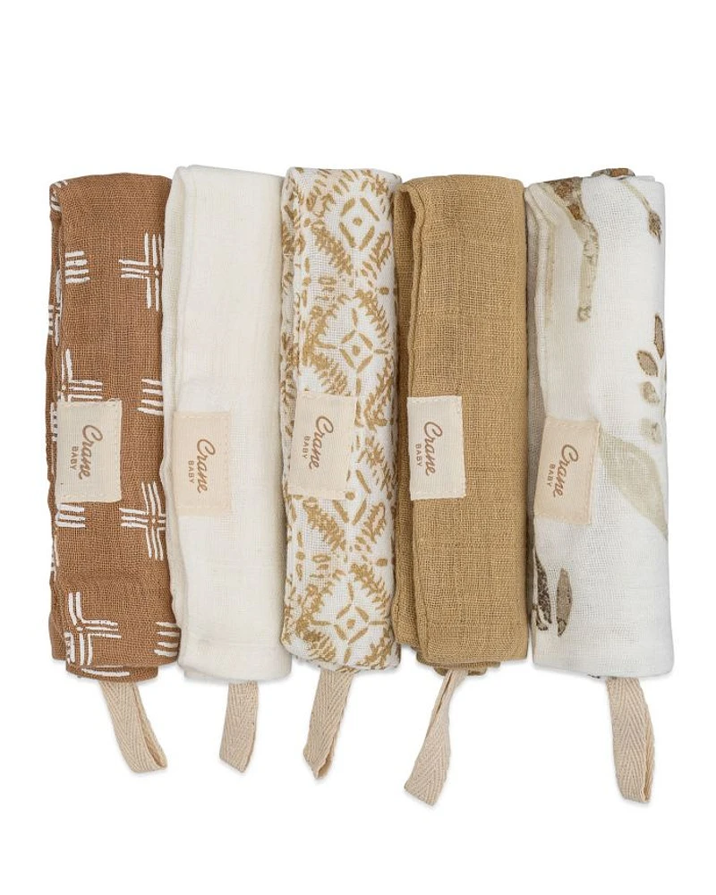Kendi Safari Animal Washcloths, 5 Pack