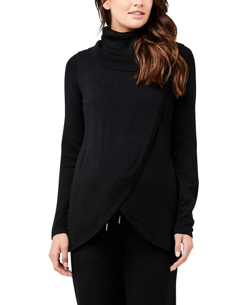 Cowl Neck Nursing Knit Top
