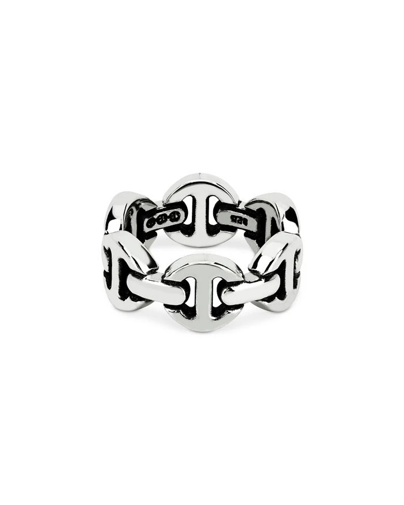 Men's Sterling Silver Brute Classic Tri Link Ring