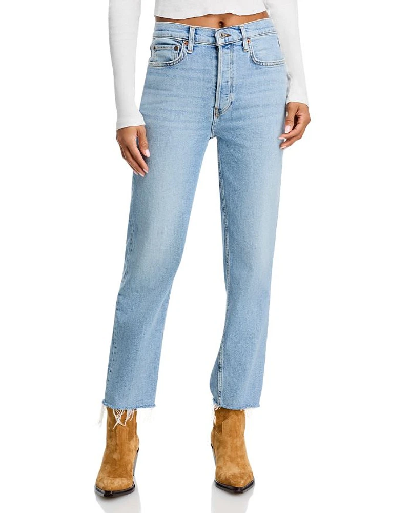 Stove Pipe High Rise Straight Jeans Mid 90's