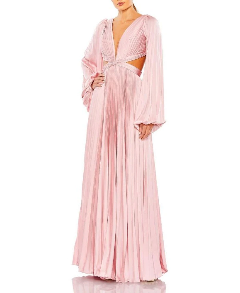 Long Sleeve Cut Out Gown