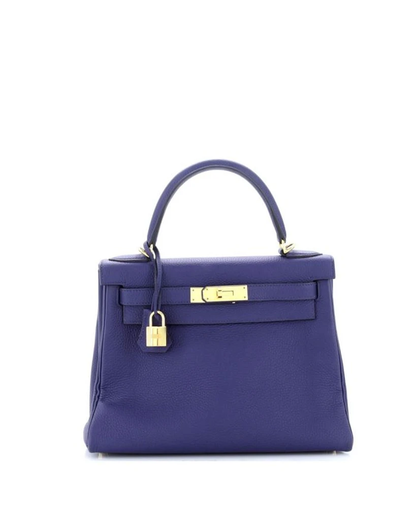 Kelly Handbag Togo with Gold Hardware