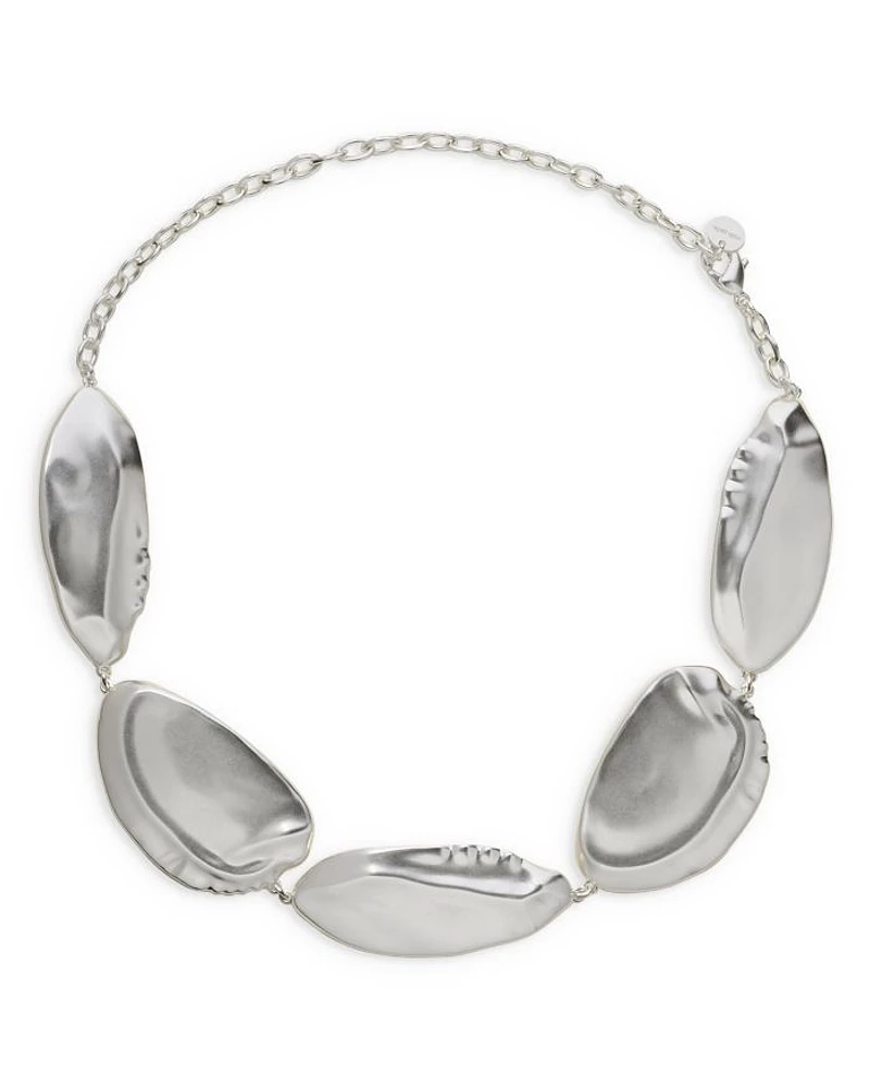 Sculptural Disc Collar Necklace, 17.1"