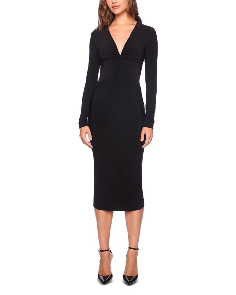 Twist Front Midi Dress