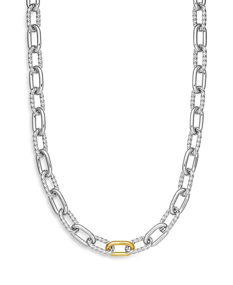 18K Gold & Sterling Silver DY Madison® Link Chain Necklace, 18.25"