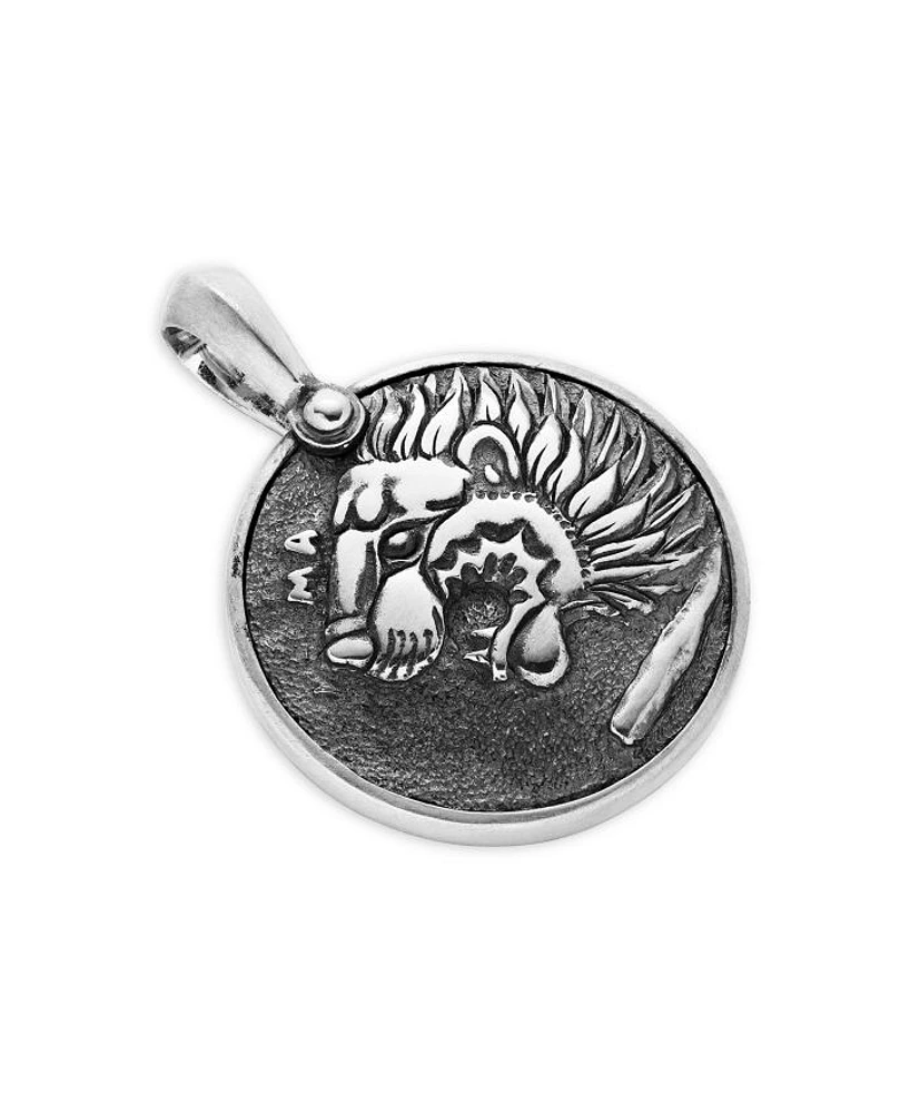 Men's Petrvs® Lion Amulet in Sterling Silver, 35mm