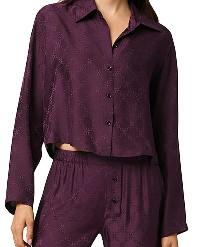 Handcuff Jacquard Cropped PJ Top