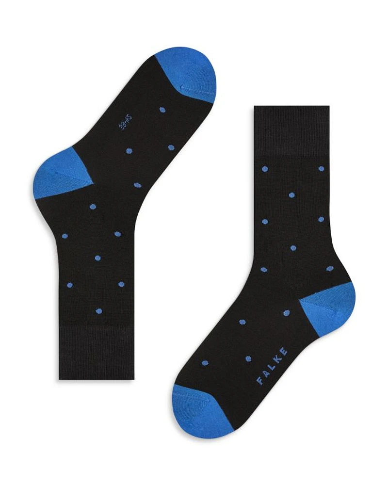 Mercerized Cotton & Nylon Dot Dress Socks