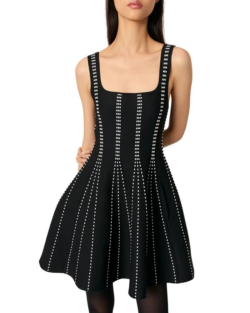 Short Jacquard Knit Dress