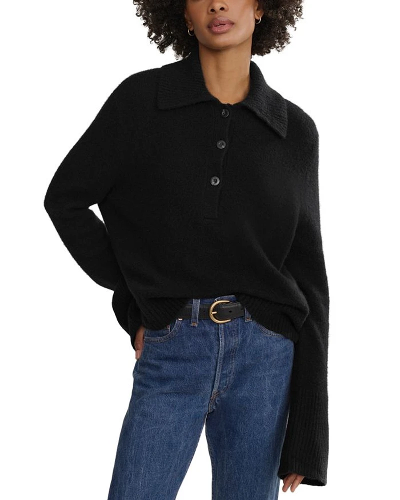 Stevie Cashmere Blend Polo Sweater