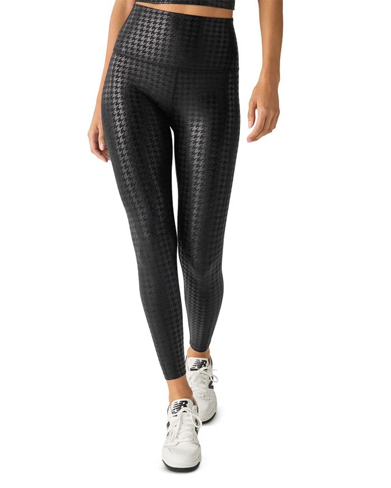 Caught The Midi Leggings Houndstooth