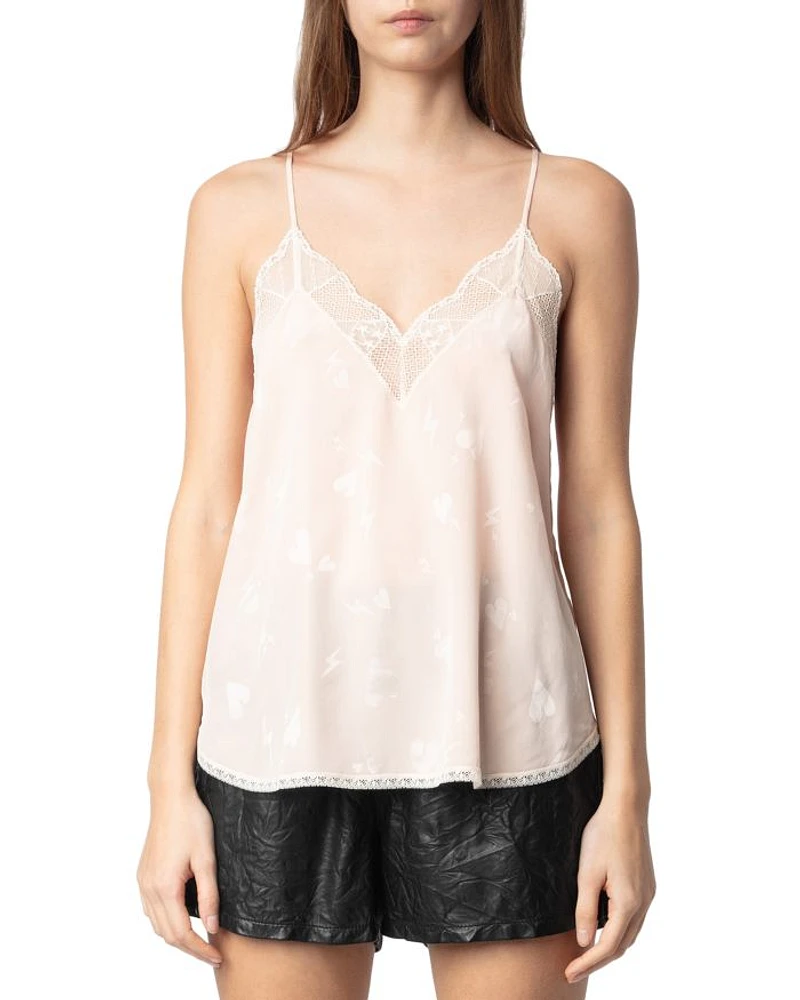Christy Silk Flash Heart Camisole