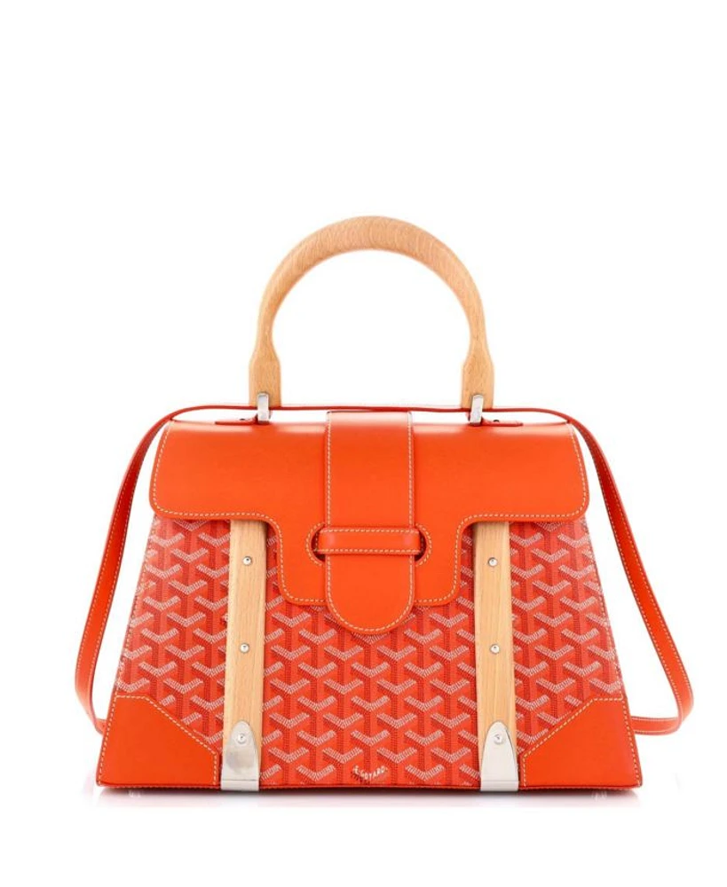MM Saigon Top Handle Bag Coated Canvas with Leather