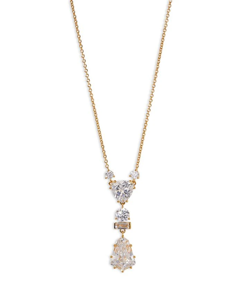 Luxor Kite Cubic Zirconia Drop Necklace, 16"-18"