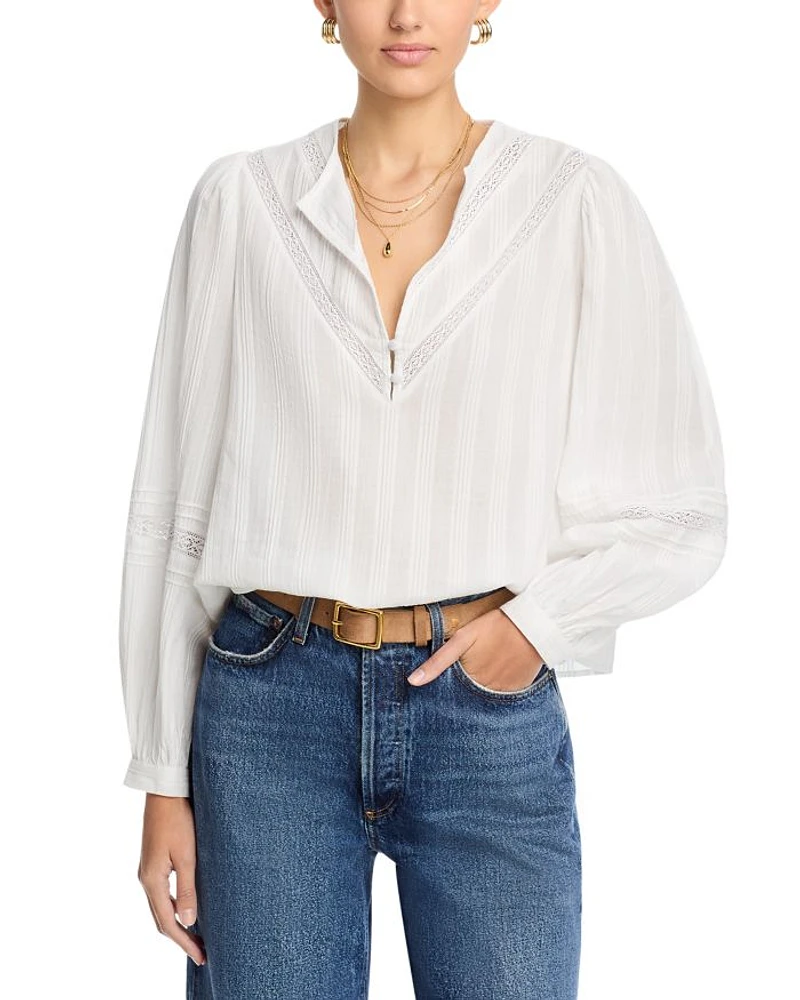 Lace Trim Blouse