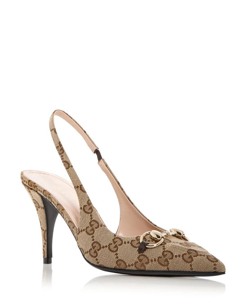 Women's Horsebit Slingback Pumps