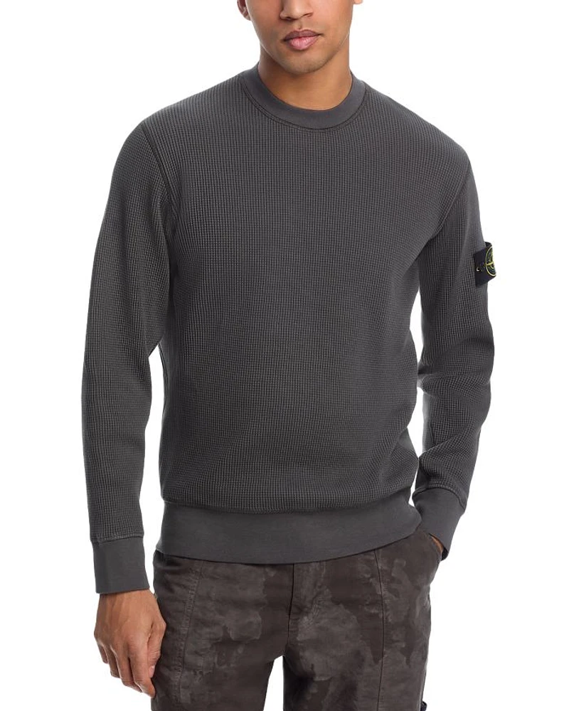 Regular Fit Waffle Knit Sweatshirt