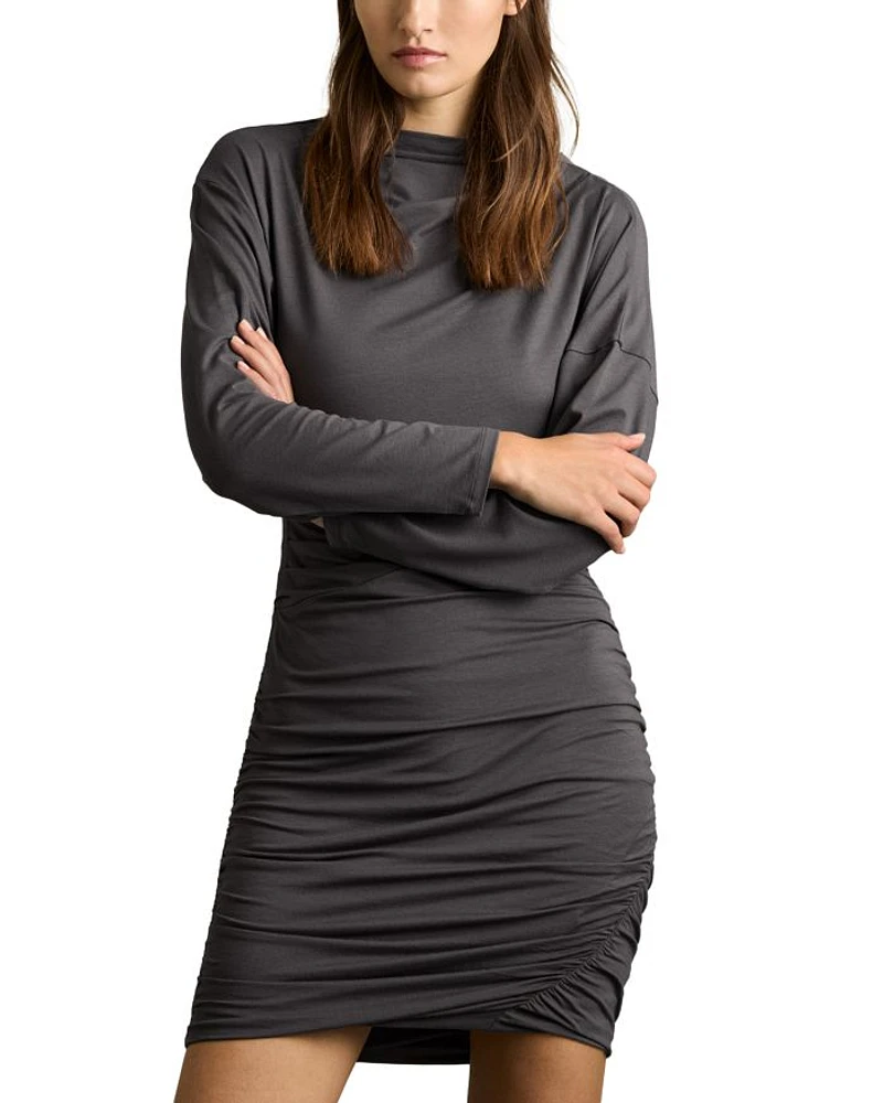 Ruched Mini Jersey Dress