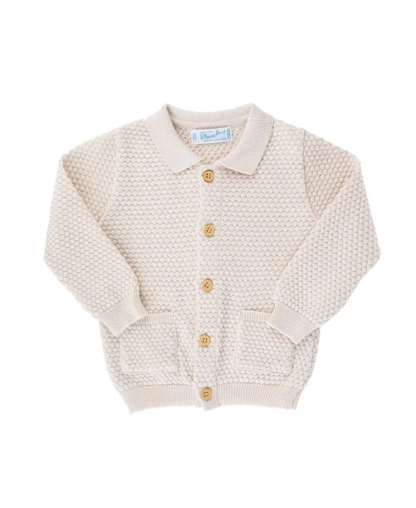 Unisex Popcorn Knit Cardigan