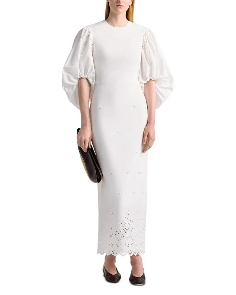 Danielle Eyelet Balloon Sleeve Dress