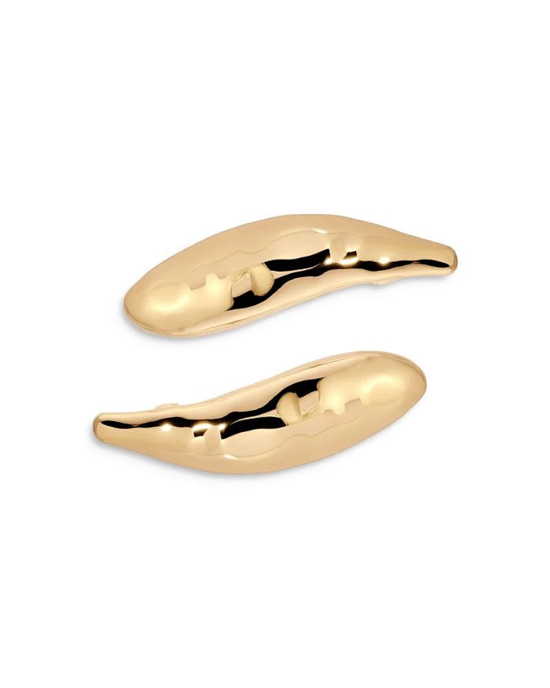 Liquid Lux Hair Barrettes in Gold Tone, Set of 2