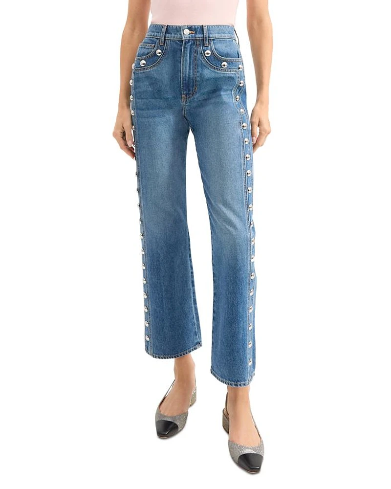 Dylan High Rise Ankle Straight Leg Jeans Stoned Serendipity