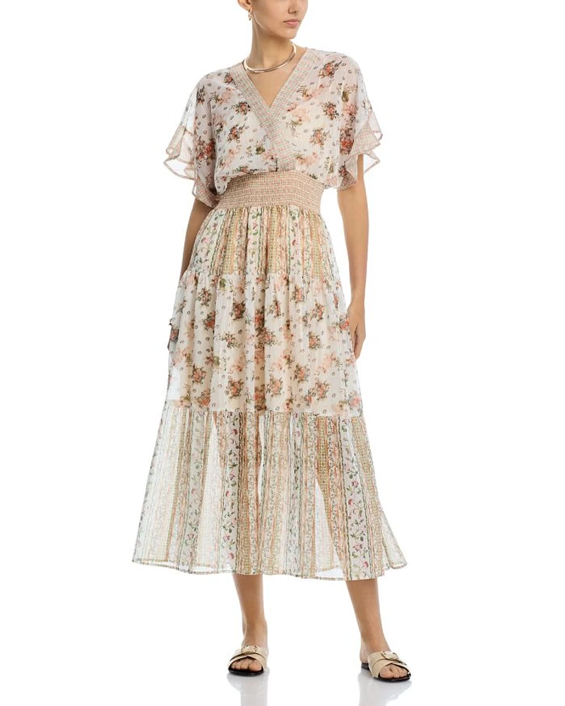 Kimono Short Sleeve Midi Dress