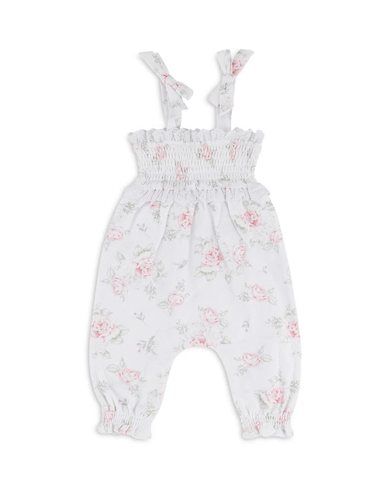 Girls' Smocked Floral Overalls - Baby