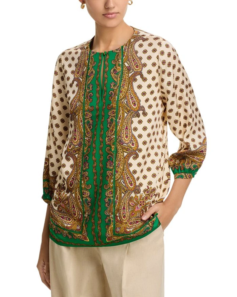The Isa Paisley Print Top