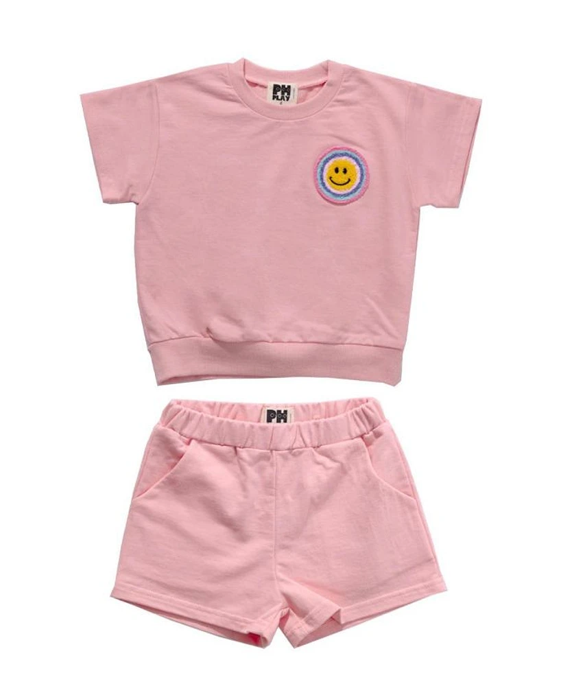 Girls' Multi Smile Sweatshirts Set - Little Kid, Big Kid