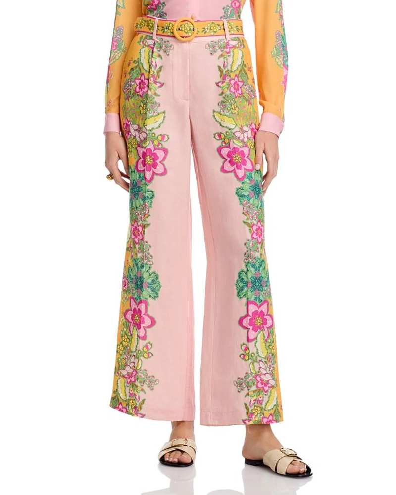 Printed Wide Leg Pants