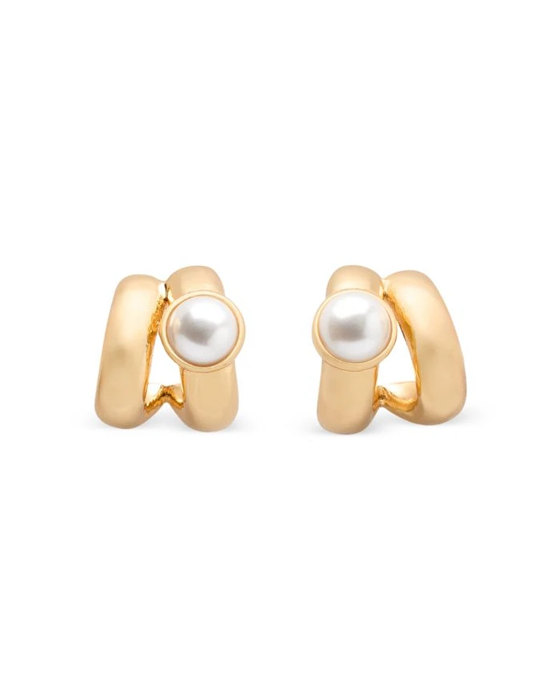 Keep Sparkling Double Huggie Earrings