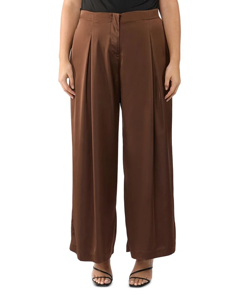 Plus Rakis Satin Wide Leg Pants