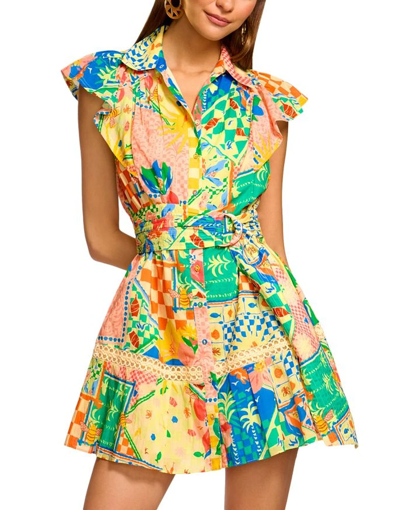 Garden Marceline Belted Mini Dress