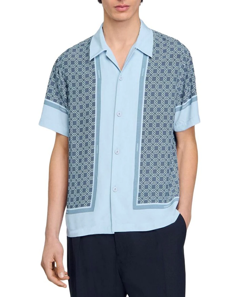 Short Sleeved Patterned Shirt