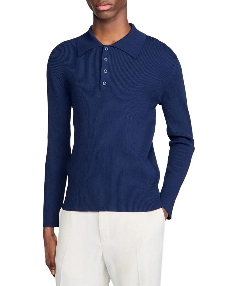 Rib Knit Polo