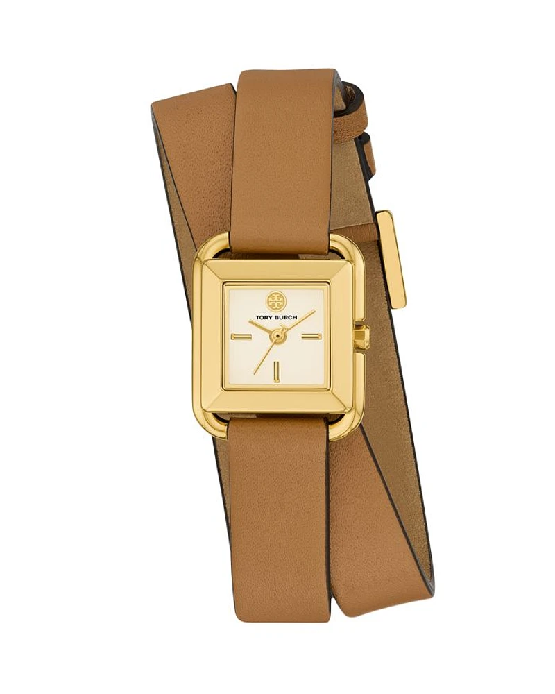 The Small Kira Double Wrap Leather Watch, 18mm x 18mm