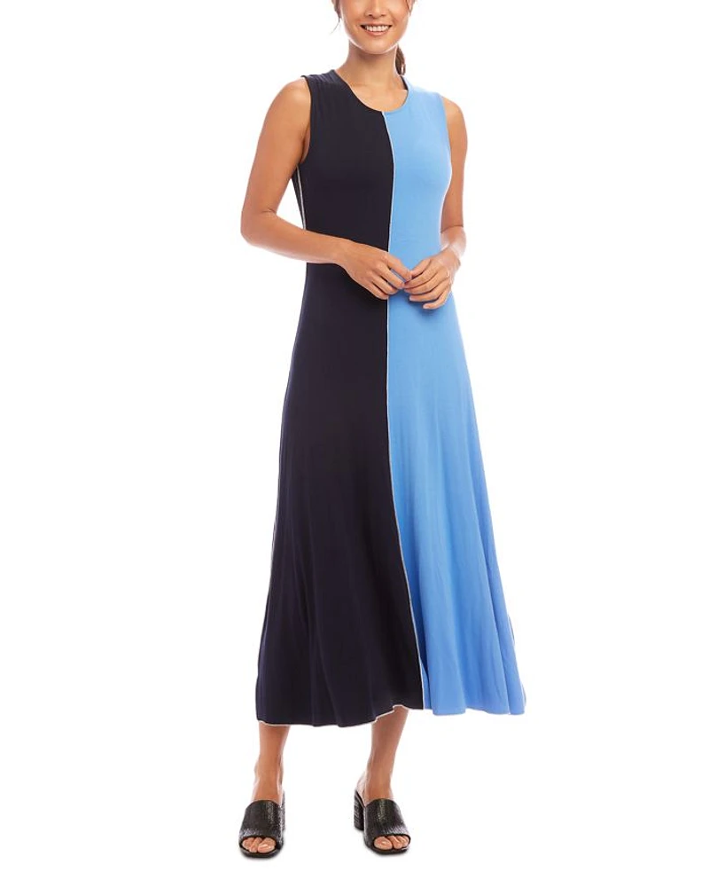 Color Blocked Midi Dress