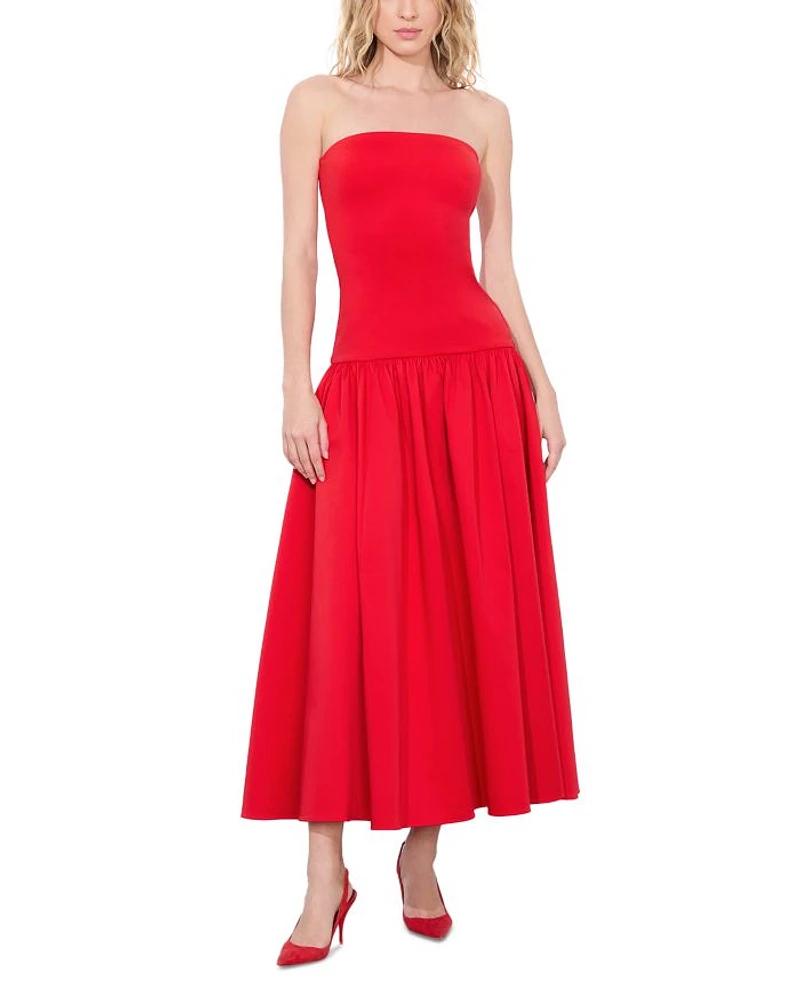 Oriana Strapless Drop Waist Dress