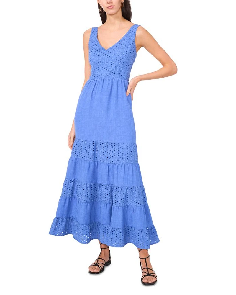 Eyelet Tiered Maxi Dress