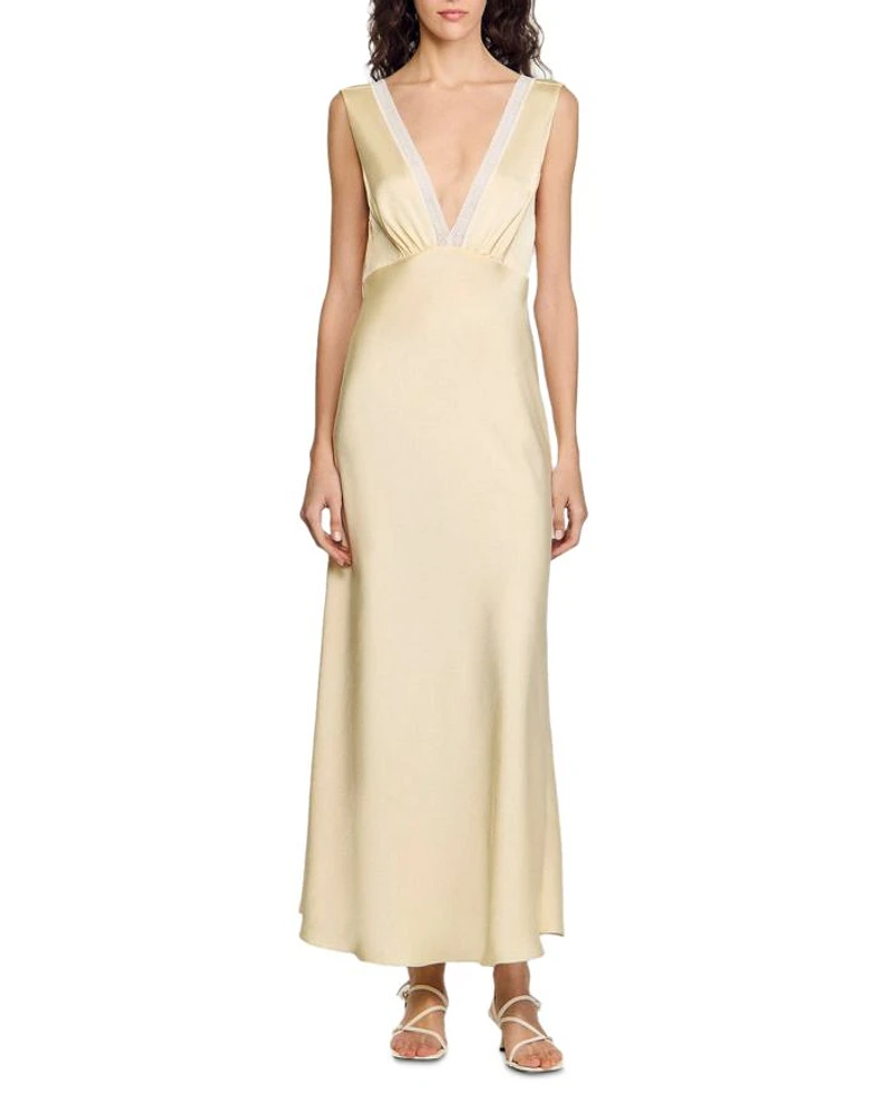Satin Effect Maxi Dress
