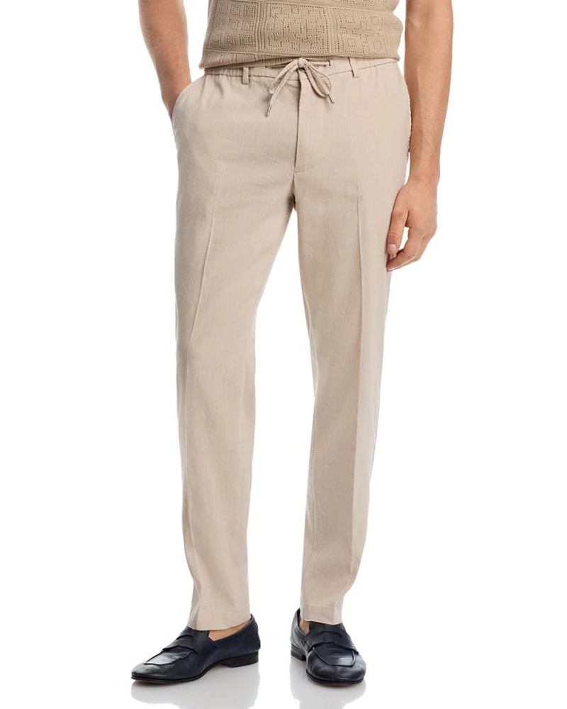 Kane Regular Tapered Fit Linen Trousers