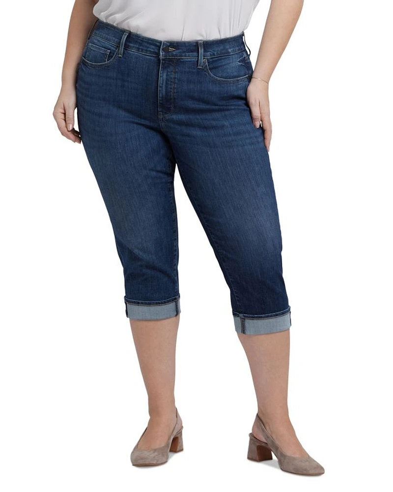 Marilyn High Rise Cropped Straight Cuffed Jeans Inspire