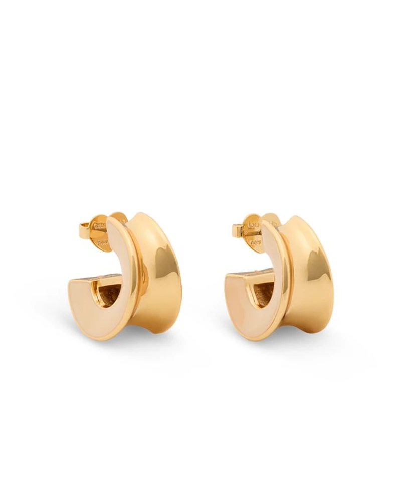 Bold Polished Small Hoop Earrings
