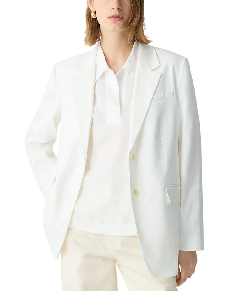 Single Breasted Linen Blazer