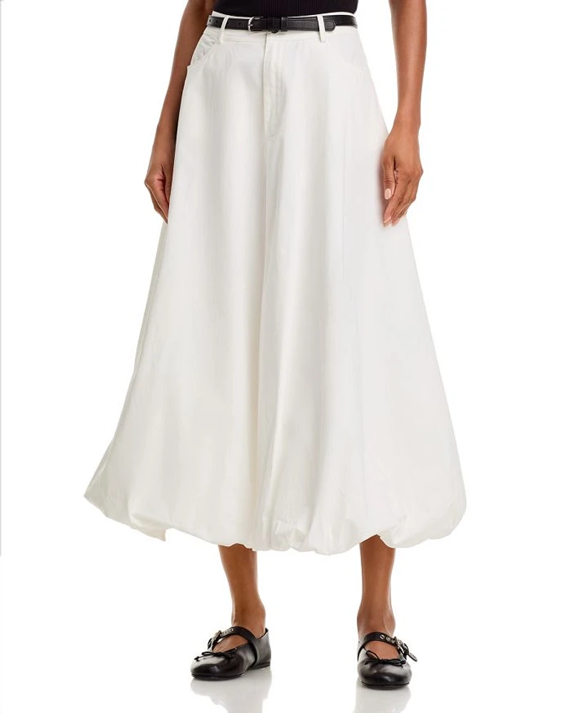 Poplin Bubble Maxi Skirt - Exclusive