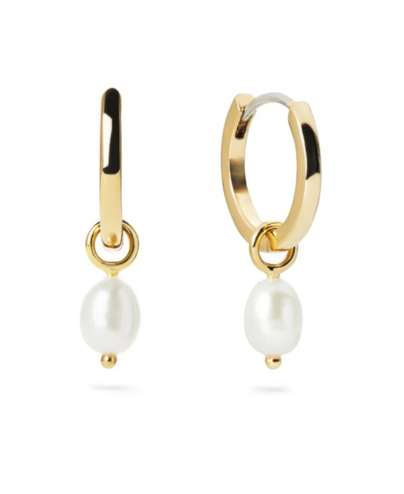 Frida Freshwater Pearl Huggie Hoops