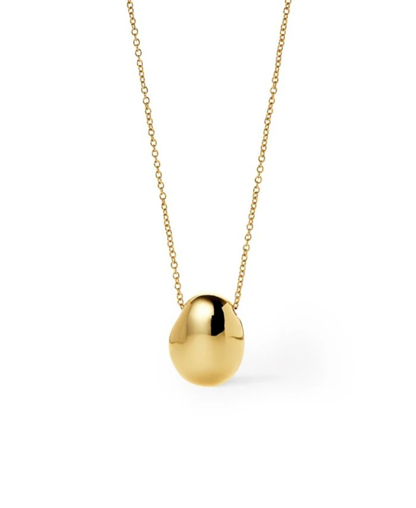 Gold Pendant Pebble Mini Necklace