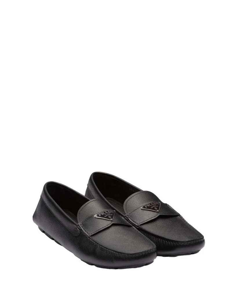 Men's Saffiano Leather Driver Loafers